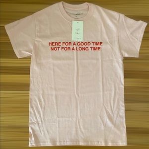 Here For A Good Time Short Sleeve Tee In Pink